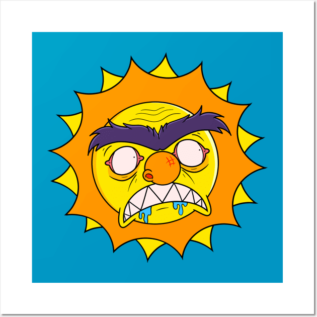 Pissed Off Sun Wall Art by Get A Klu Comics